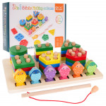 Drevená vzdelávacia hra 2v1 – puzzle, rybičky Drevená vzdelávacia hra 2v1 – puzzle, rybičky